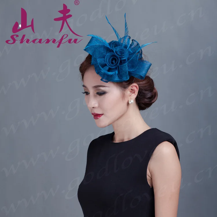

Europe the original single - linen yarn handmade three - dimensional headdress banquet stage personal photo bridal hair accessor