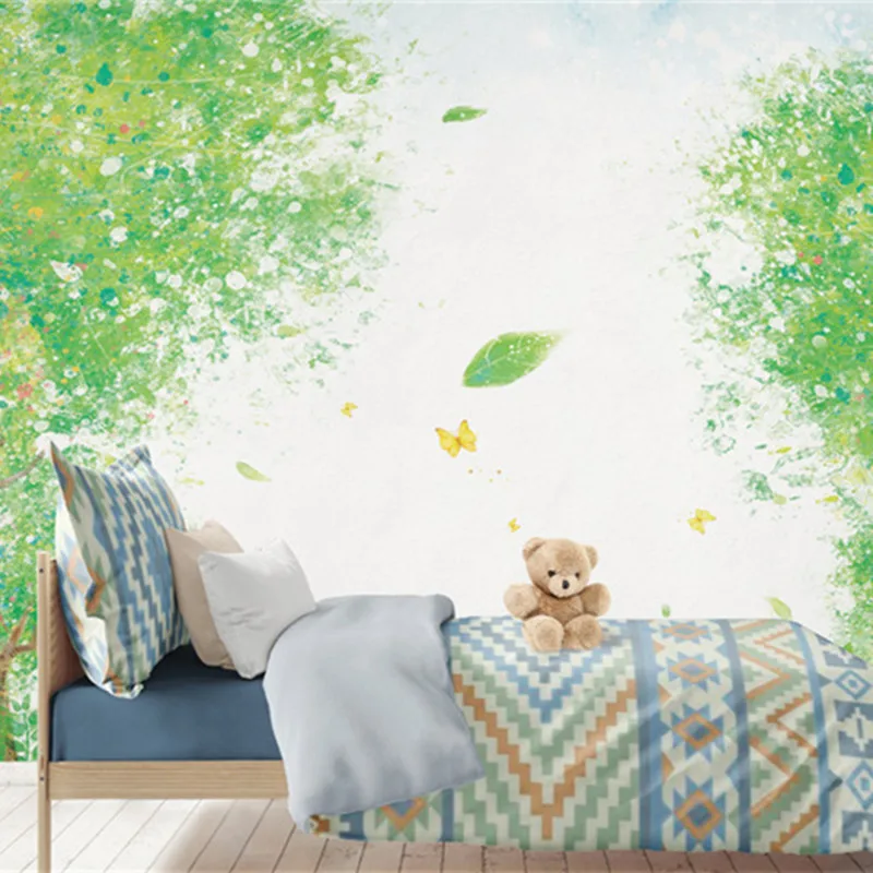 

Pastoral Tree Photo Wallpapers for Walls 3D Green Wood Wall Papers Murals For Bedroom Living Room Home Decoration Kids Wallpaper