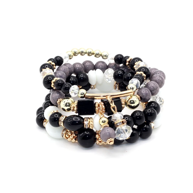 4 шт./компл. милые конфетные бусины хрустальные браслеты и тянущиеся Комплект