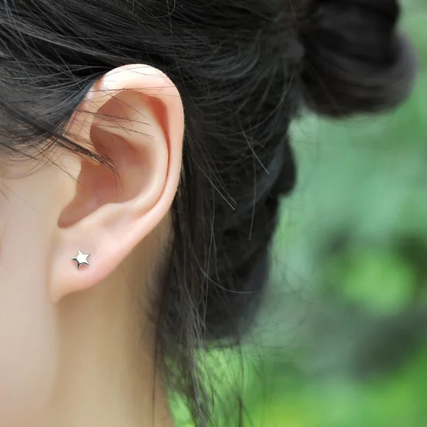 Bijoux романтические серебряные серьги с Луной и звездой для женщин девочек простые
