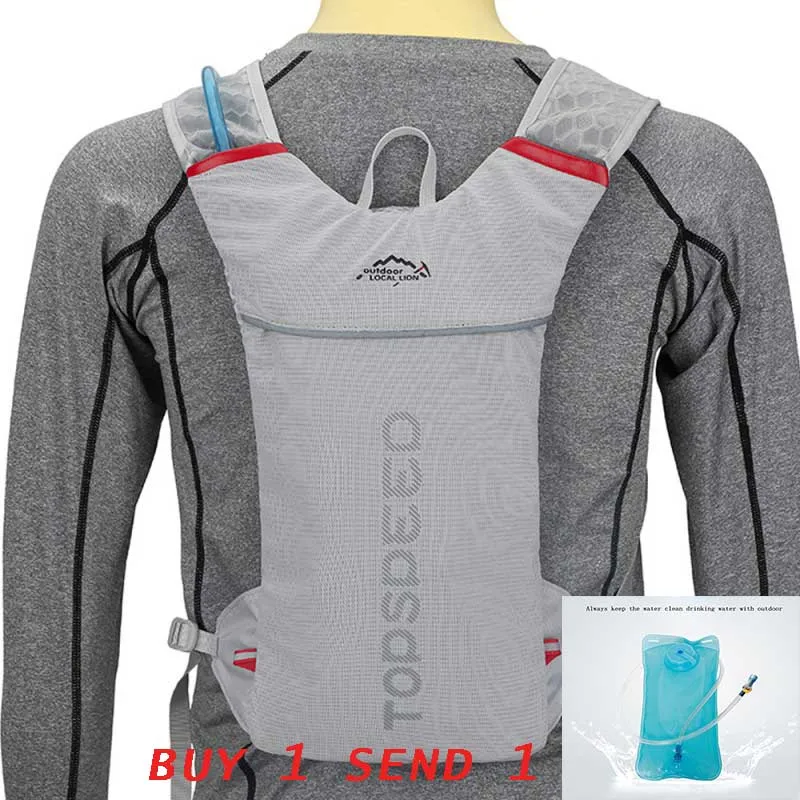5 L Grey Colors Женский и мужской рюкзак для бега, гидратации 5л/2л, для езды на велосипеде, для бега, спортивный рюкзак, для пробежек, для бега, для марафона, сумка, купить 1 отправка - Цвет: 5 L Grey Colors