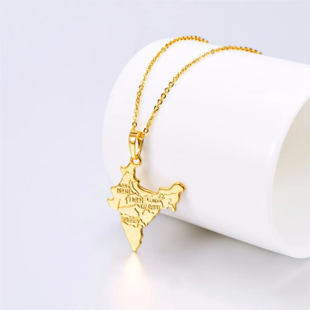 Ожерелье с подвеской изображением карты Индии мадагаскарская