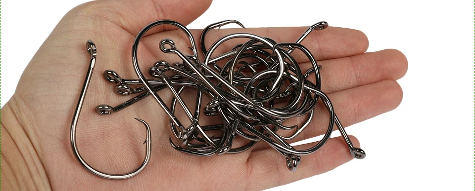 Goture 50 шт./лот офсетные рыболовные крючки Mustad Высокоуглеродистая сталь морской воды Вибрационный крючок Круг Осьминог Крючки Размер 1/0-10/0