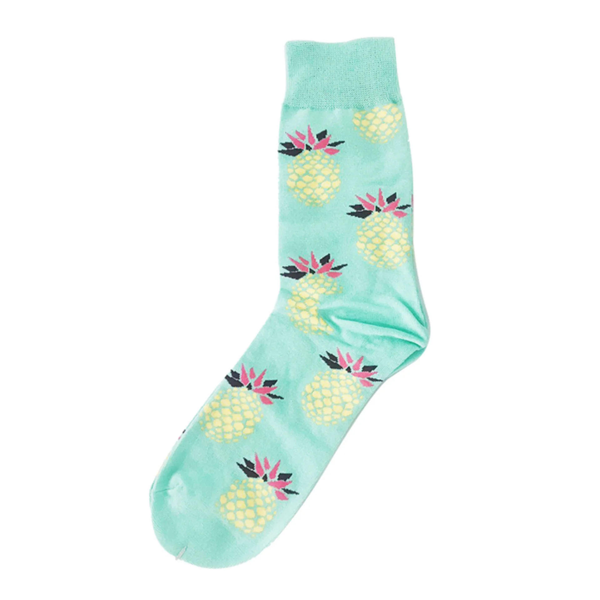 socks pineapple 2 Новые цветные носки для мужчин и женщин с изображением еды суши, повседневные носки в стиле Харадзюку, дизайнерские брендовые длинные модные носки для катания на коньках - Цвет: socks pineapple 2