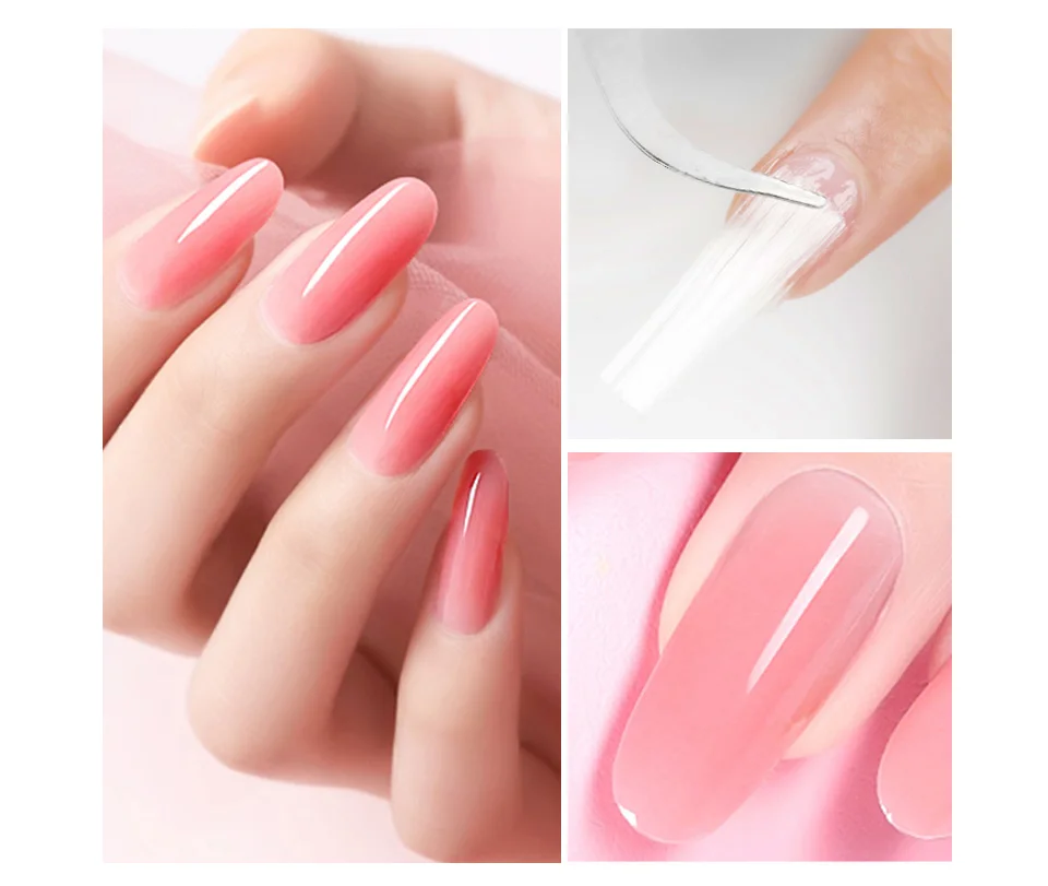 BUKAKI 10 20 30 шт./компл. стекловолокно гвоздь Fibernails строительный гель акриловые наконечники расширение пакет волокно стекло гвозди инструмент