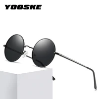 yooske polarized sunglasses men metal small round vintage sun glasses retro john lennon glasses women brand driving eyewear