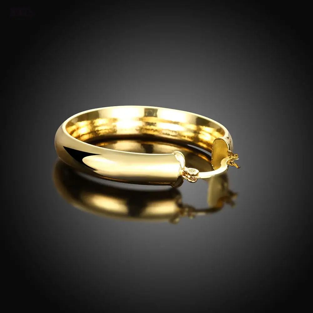 Europe Style Celebrity Exaggerated Big Hoop Circle Earrings 24k Gold-color Earring For Womens Fashion Letter O Jewelry Gift | Украшения и