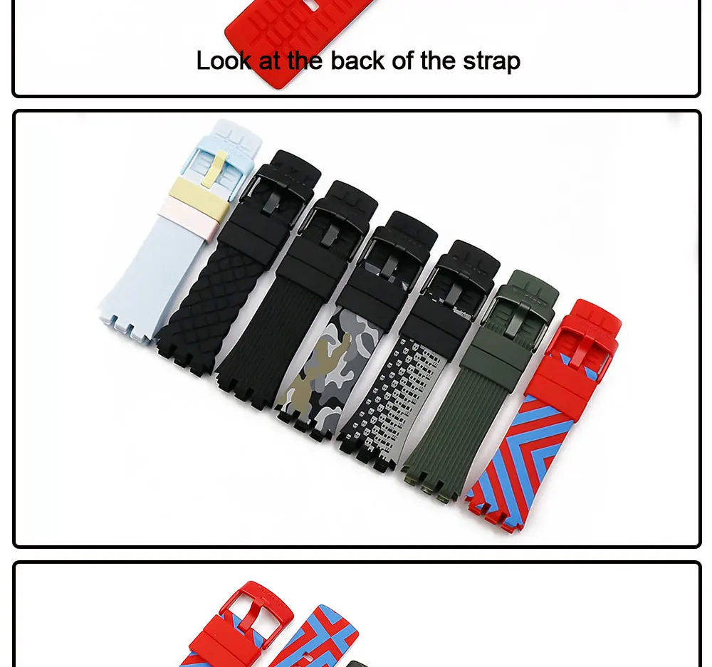 Силиконовый ремешок для мужских часов аксессуары для Swatch Touch waterproof водонепроницаемый ремешок для женских часов