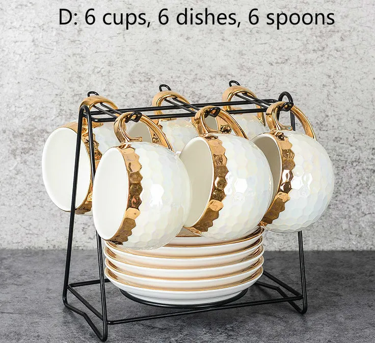 Простой europeo taza de café ceramica casa Oficina agua té cuchara plato conjunto|Чашки и соусницы| |