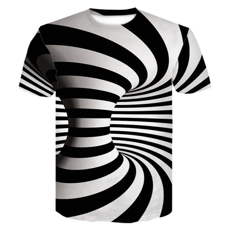Новинка Dizzy гипноз 3d печатных смешной короткий рукав футболки мужские