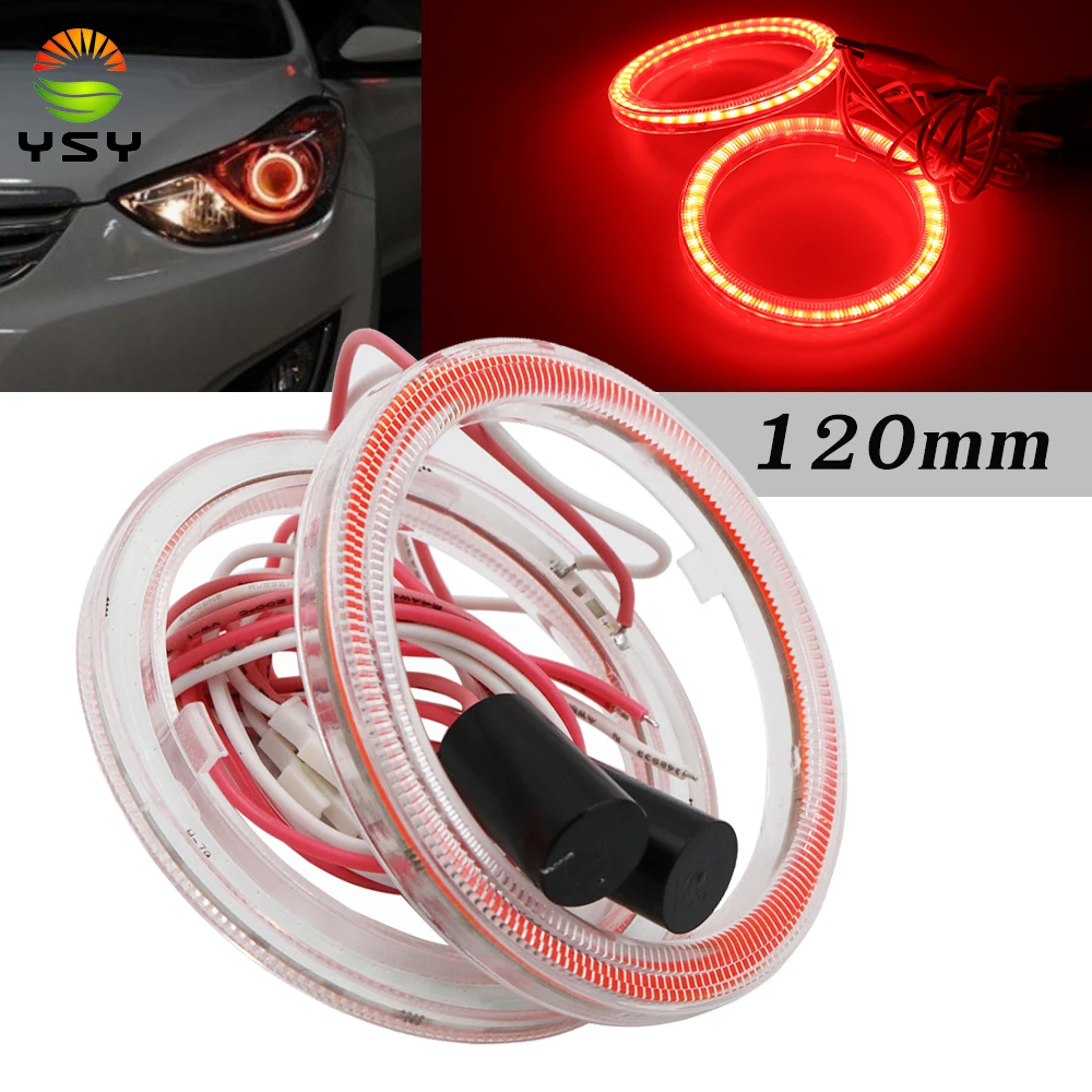 

YSY 2x 120mm Car Angel Eyes Led Car Halo Ring Lights Led Angel Eyes Headlight for Car Auto Moto Moped Scooter Motorcycle 12V 3W