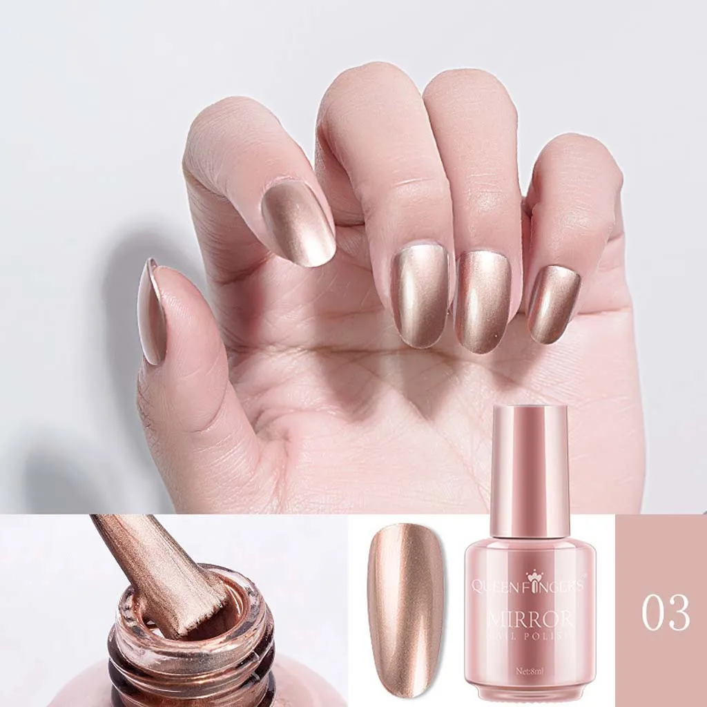 6 мл Серебряный зеркальный лак для ногтей покрытие серебряная паста металлическое цветное зеркальное серебряное Базовое покрытие для дизайна ногтей esmaltes permanentes#2