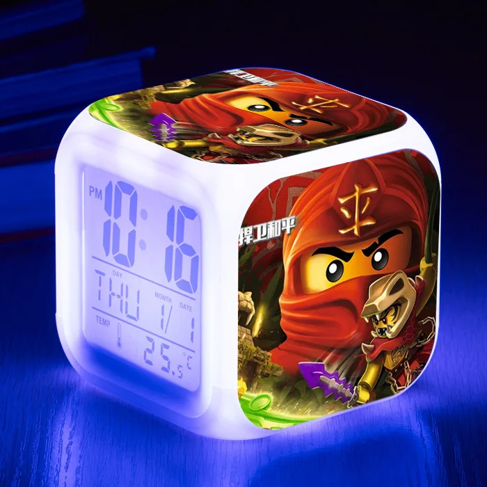 57 Мультфильм фильм детский будильник wekker игрушки подарок цифровой будильник просыпаться светильник reveil настольные часы Led reloj despertador - Цвет: 57