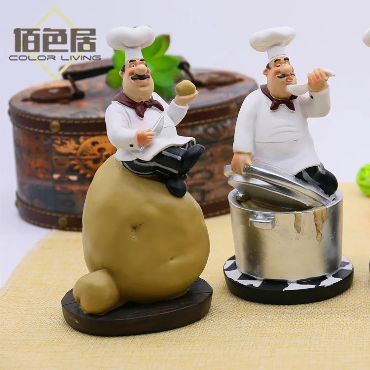 Поделки из резины модное украшение для дома картофель шеф-повара сочетание хлеба кофе винный шкаф подарок украшение 4 шт один набор