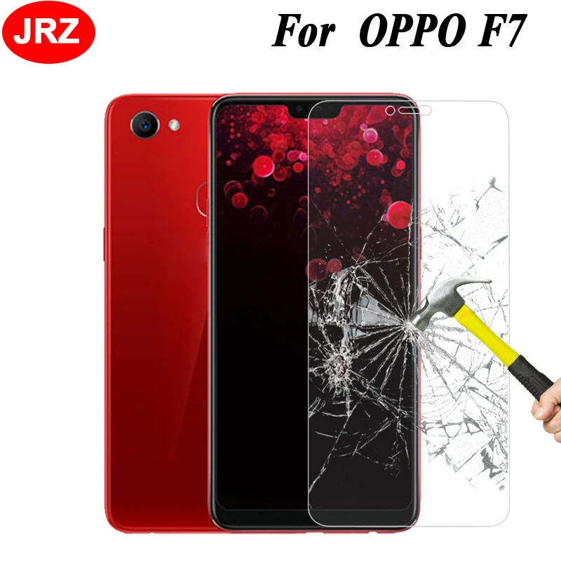 JRZ For OPPO F7 Phone Glass Film Screen Protector Ultra Thin 6.23 inch Transparent Protective Tempered | Мобильные телефоны и