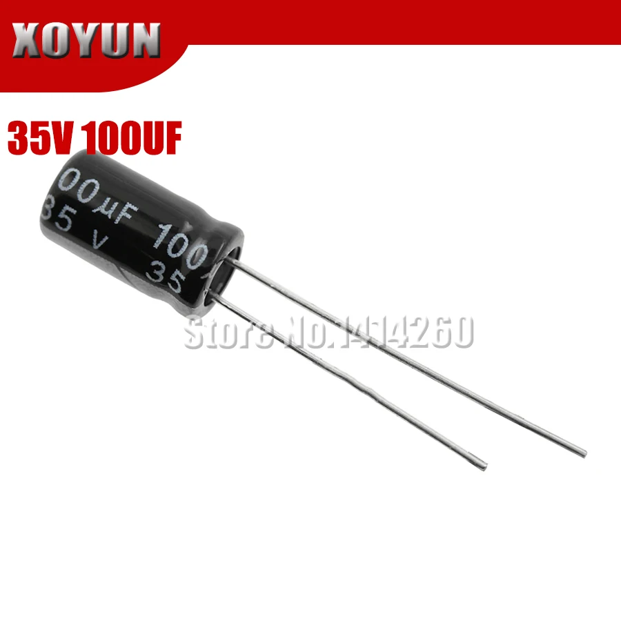 50 шт./лот Новый 35V100UF 6*12 мм 100 мкФ 35V 6 3*12 электролитический