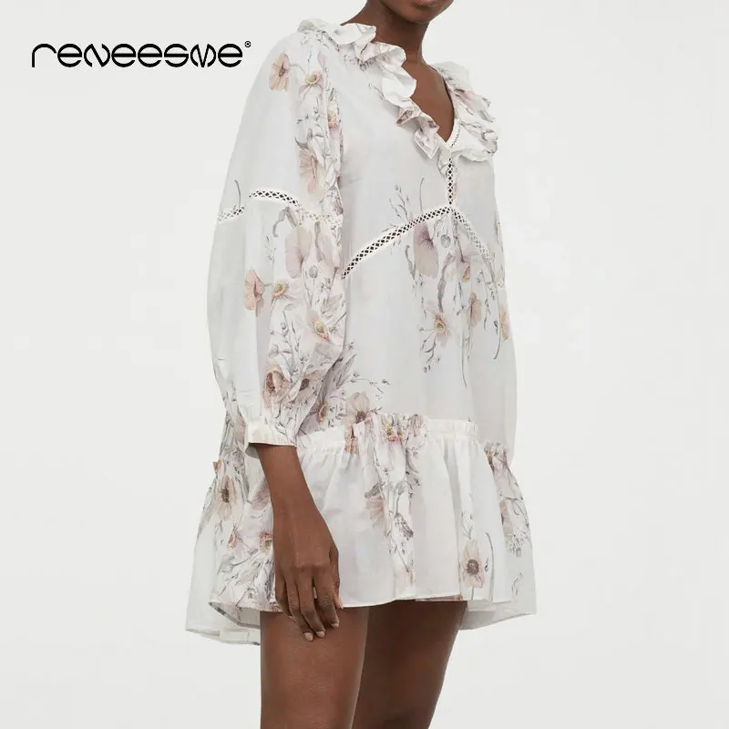 Reneesme 2019 Новое Женское платье с длинным рукавом милое Плиссированное дамские
