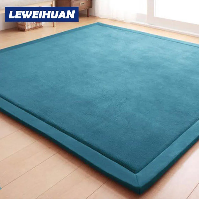 Thick Play Mats Coral Fleece Blanket Carpet Children Baby Crawling Tatami Mats Cushion Mattress For Bedroom Kids Christmas Gifts