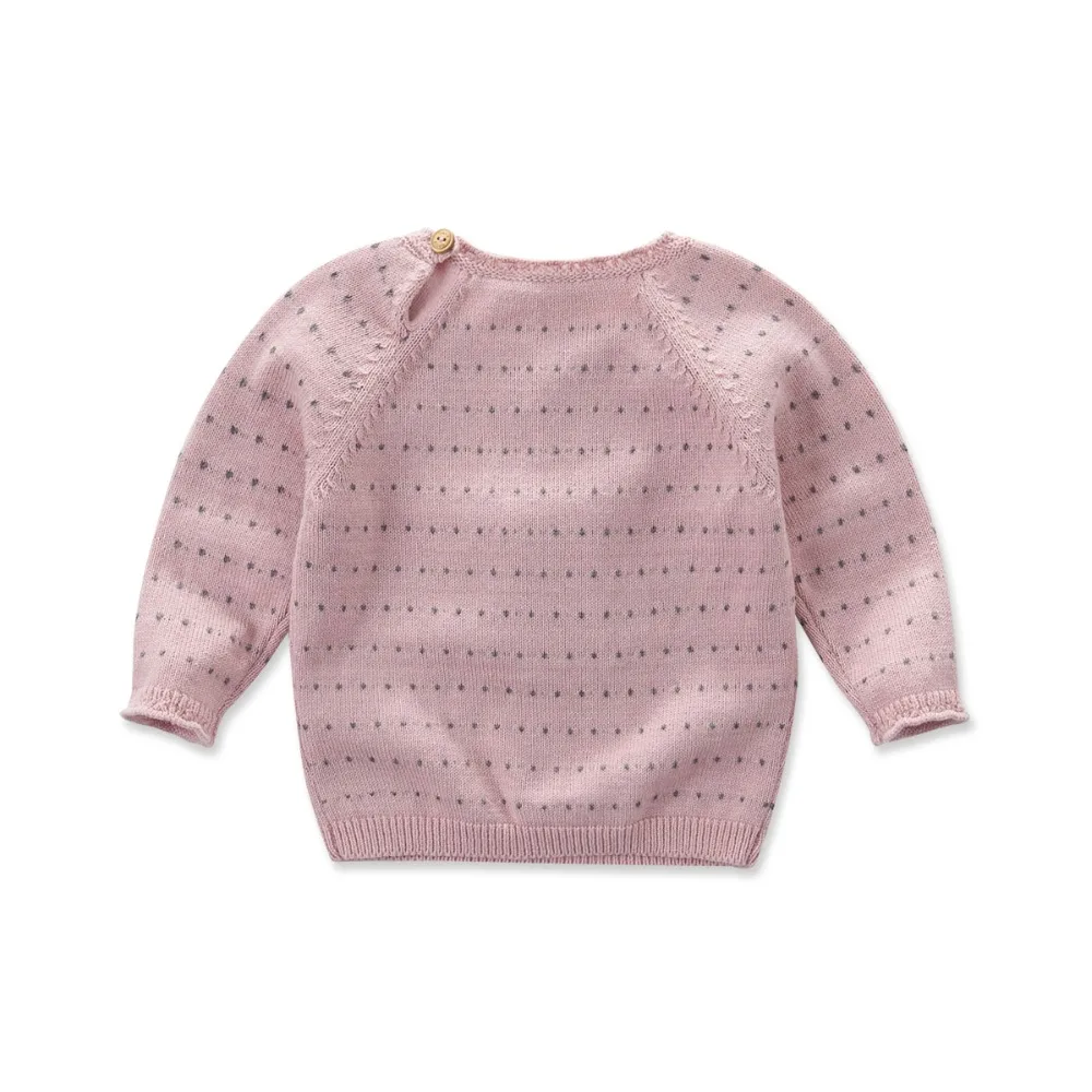 DB3977 dave bella/осенний розовый свитер для маленьких девочек Свитера детей одежда