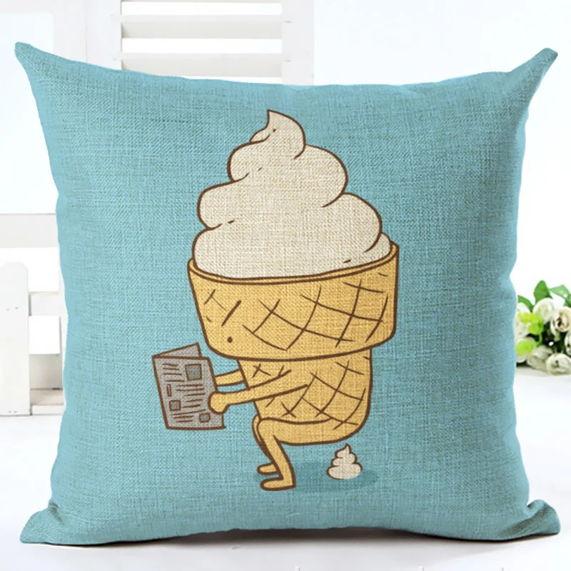 Наволочка с цифровой печатью наволочка изображением мороженого животных