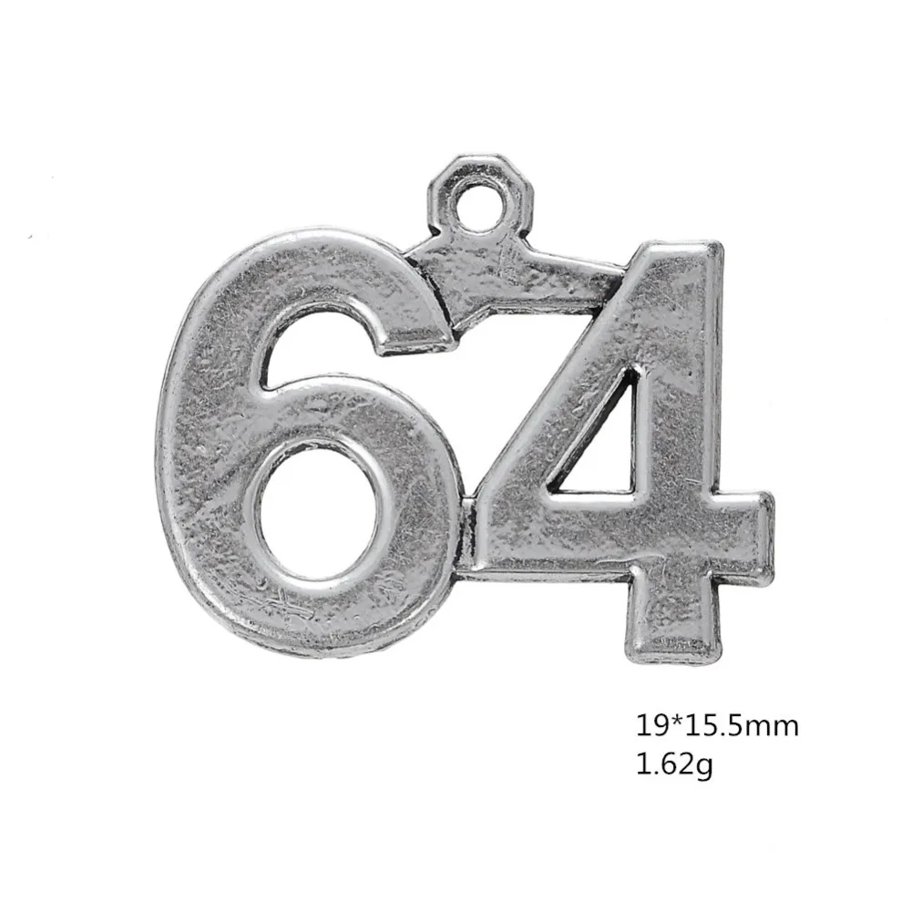 Подвески в виде цифр металлические подвески тибетские посеребренные ювелирные