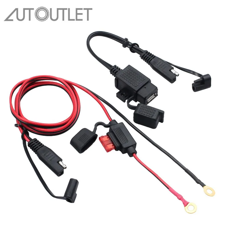 Авторозетка для 2 1 А водонепроницаемый мотоциклетный адаптер 12 в SAE USB интерфейса