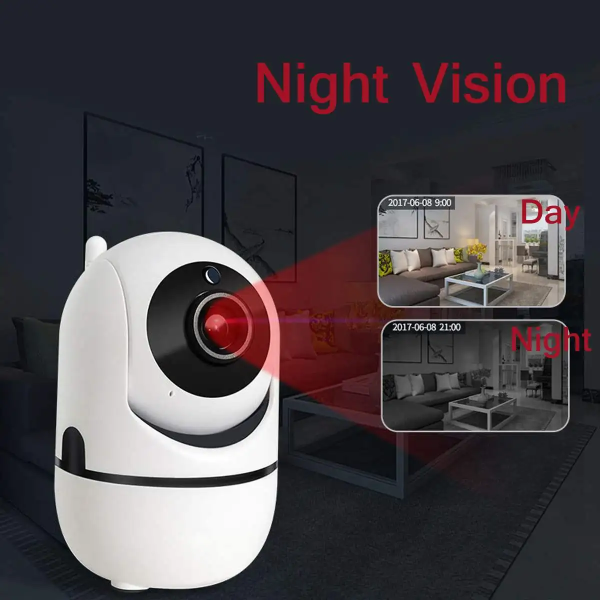 1080P умная Беспроводная ip-камера аудио Wifi камера видеонаблюдения домашняя сигнализация 2.0MP камера наблюдения крытая камера alexa для echo