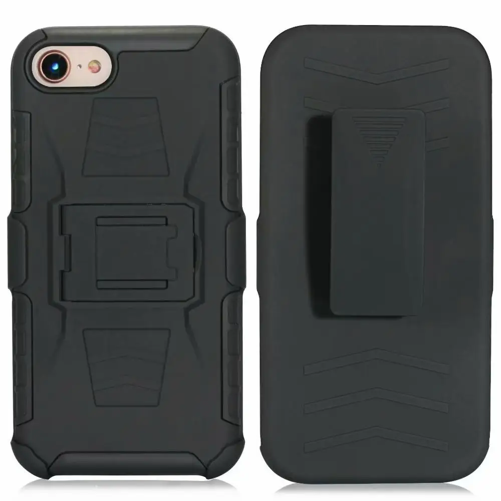 Противоударный усиленный армированный Жесткий Чехол подставка с зажимом для