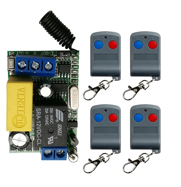 AC220V 1CH 10A RF переключатель системы дистанционного управления передатчик + приемник