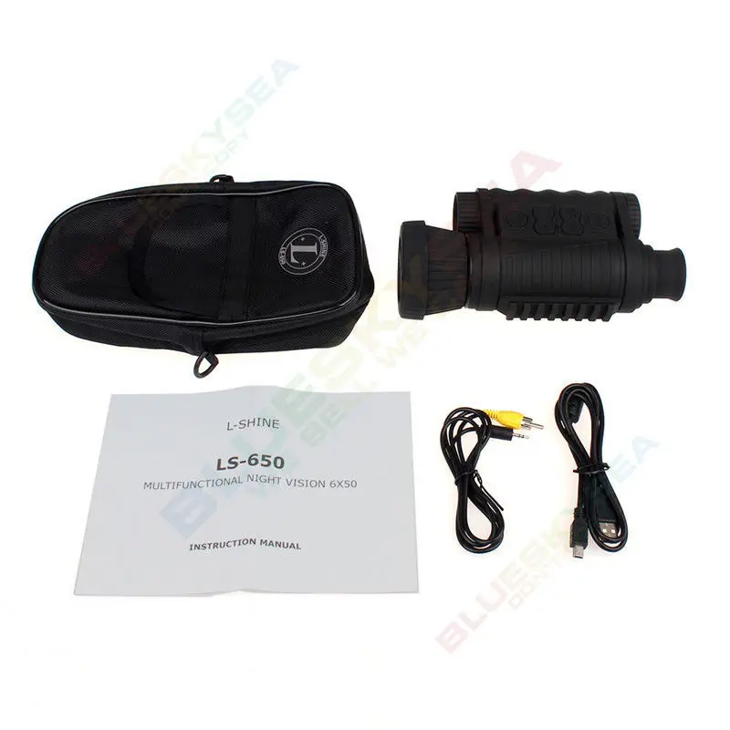 LS 650 6X50 720P 350 м Диапазон Инфракрасный взгляд ночного видения Goggle монокулярное