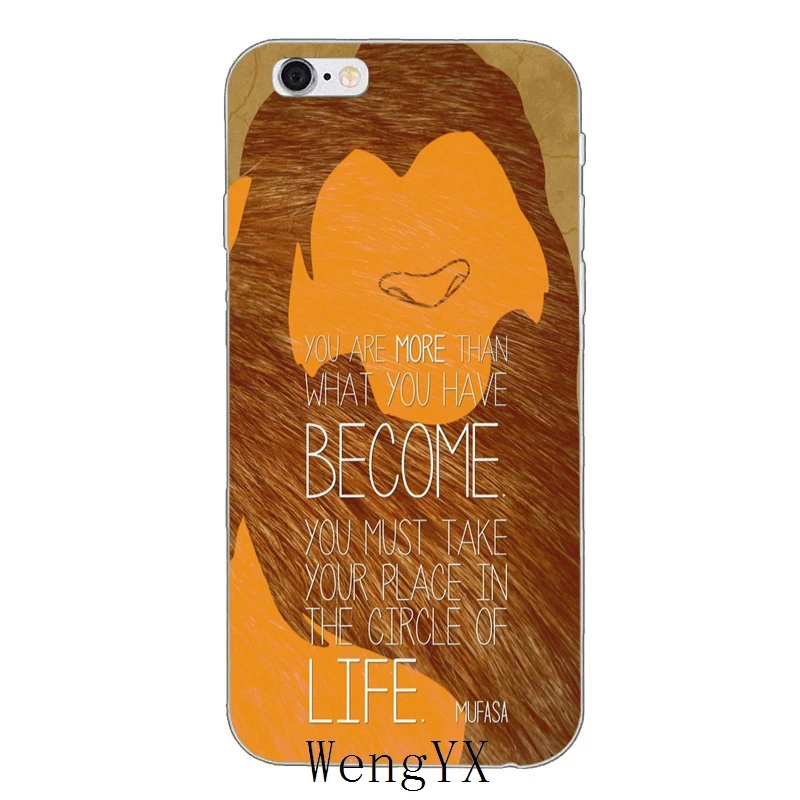 Сверхтонкий Мягкий чехол из ТПУ с изображением короля льва Simba для iPhone 4, 4S, 5, 5S, 5c, SE, 6, 6s, 7, 8 plus, X, XR, XS Max