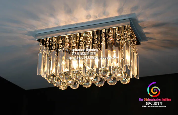 Потолочный светильник светодиодный прямоугольный прозрачный K9|luminaria led|modern