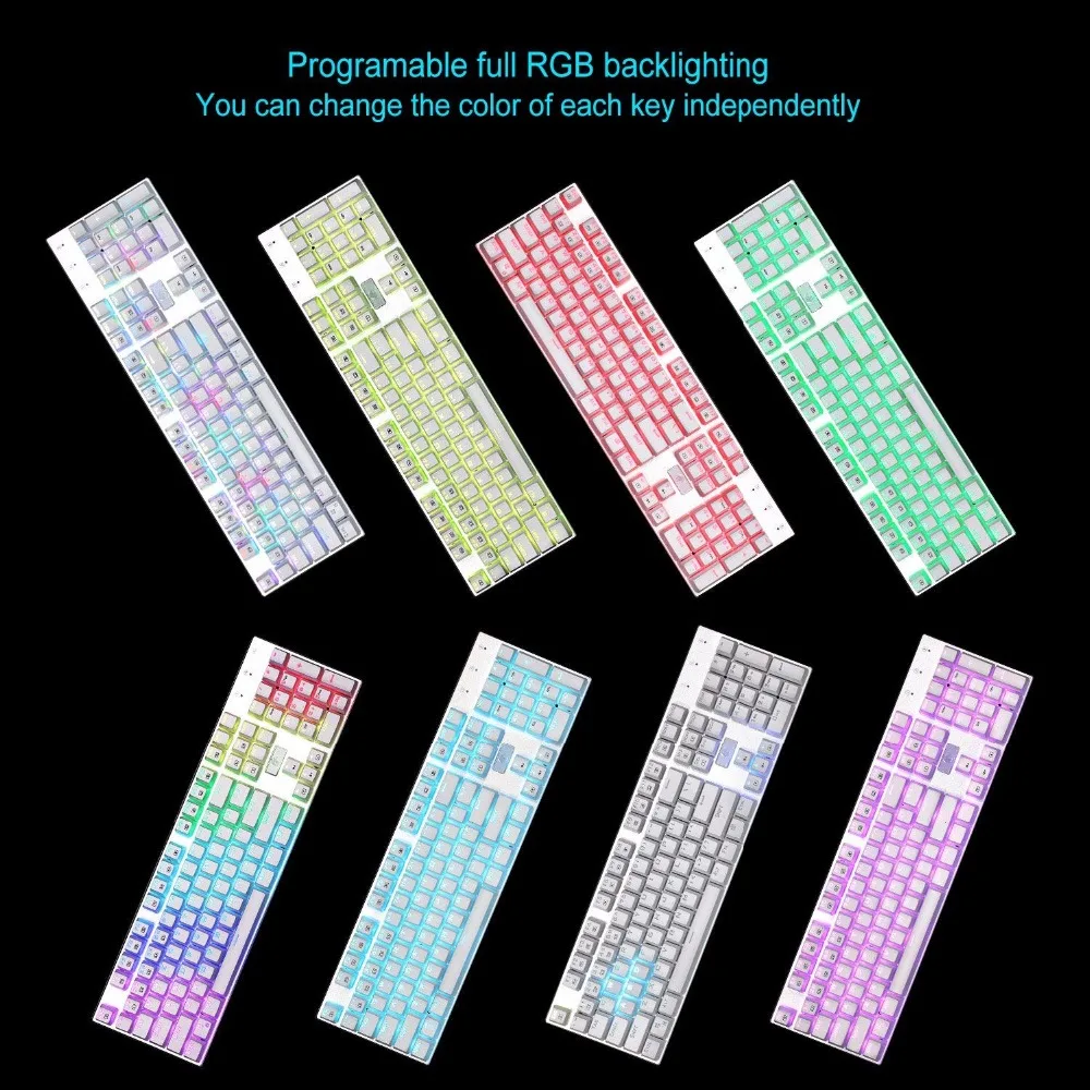 Z88 RGB Механическая игровая клавиатура красный переключатель линейный тихий