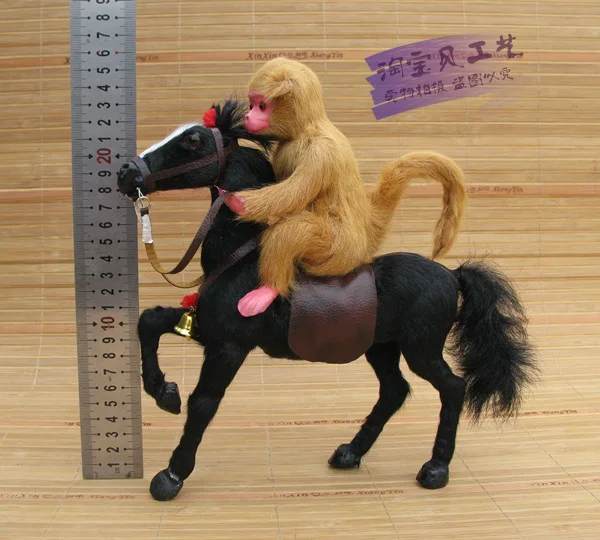 creative simulation black horse toy polyethylene&ampfurs horse-monkey model doll gift about 23x7x26cm 1898 | Игрушки и хобби