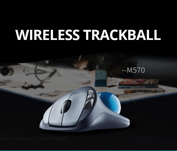 Logitech M570 Беспроводной трекбол Беспроводной Мышь игровых мышей супер питание