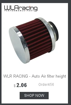 WLR RACING-Универсальный Супер Мощный воздушный фильтр 51*51*40 горловина: 12 мм Высокое качество авто воздухозаборник фильтр для автомобиля WLR-AIT12
