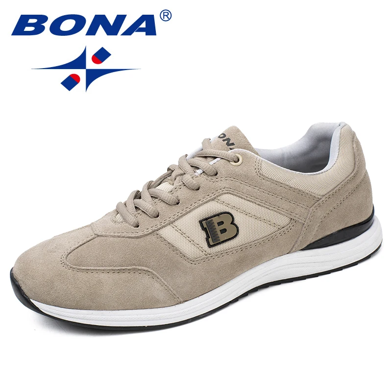 BONA New Classics Style Men Running Shoes Lace Up Men Sport Shoes Outdoor Jogging Sneakers Comfortable Light Fast Free Shipping