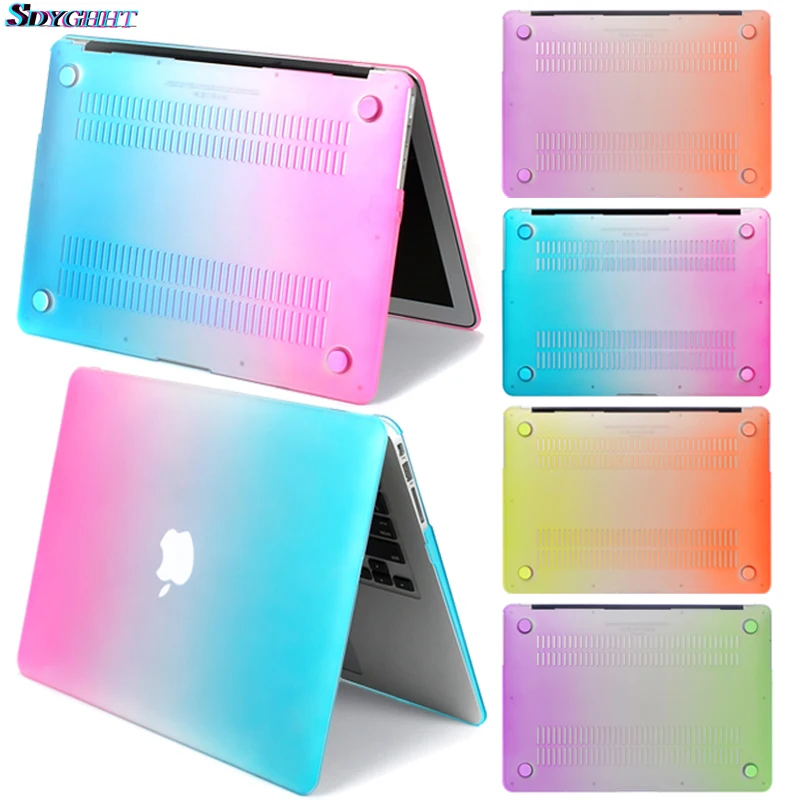 Новый чехол для ноутбука радужного цвета Apple MacBook Air Pro retina 11 12 13 15 mac book Pro13.3 4 Touch ID