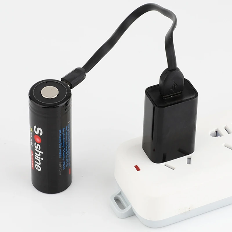 Soshine 5500mAh 26650 USB порт 3,6 V USB перезаряжаемая 26650 литий-ионная батарея с защищенной платой usb зарядка
