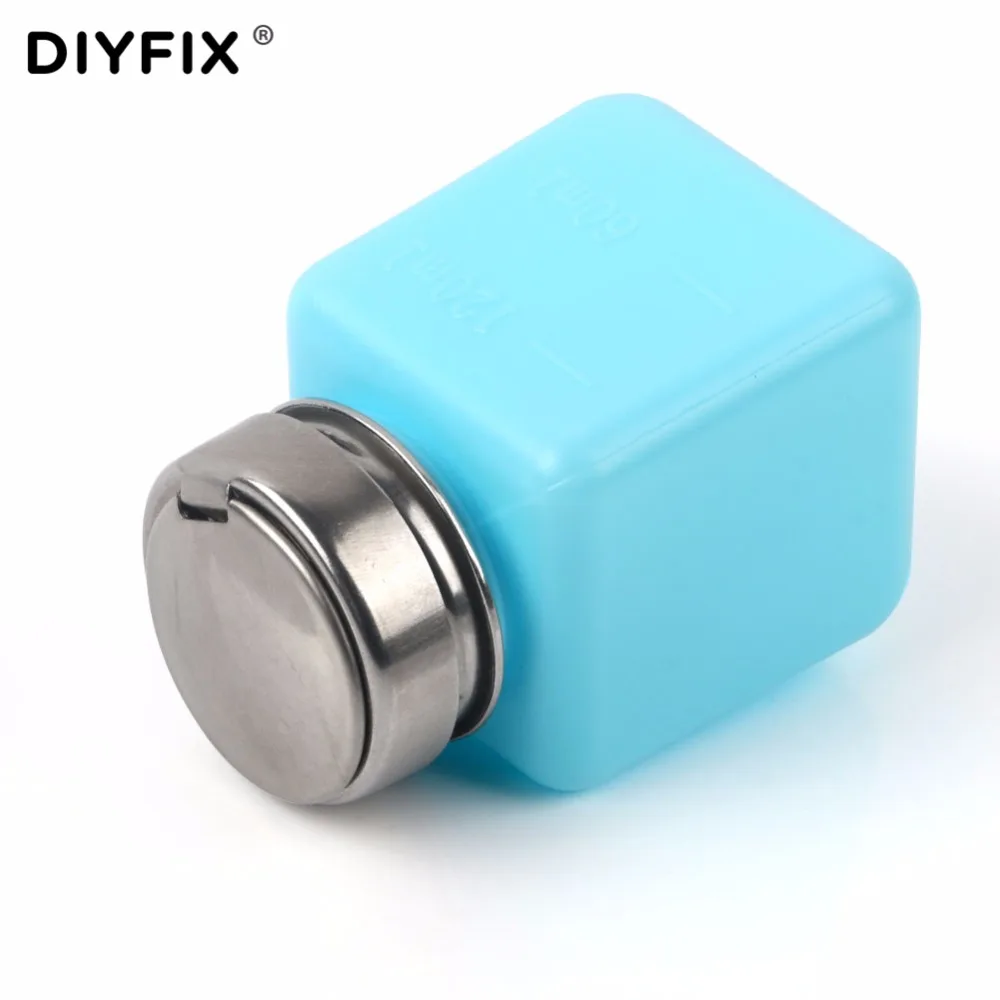 DIYFIX 120 мл пустая бутылка для жидкого спирта, для удаления остатков клея, инструмент для очистки, портативный дозатор, бутылка с насосом