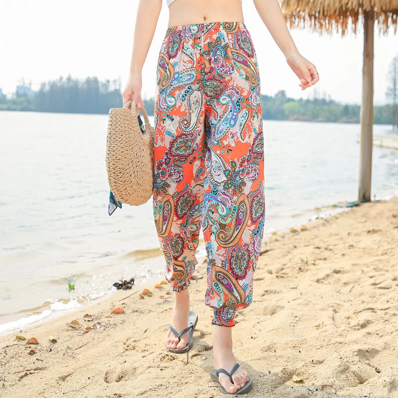 Garemay 2020 повседневные женские Капри летние брюки хлопковые свободные с эластичной