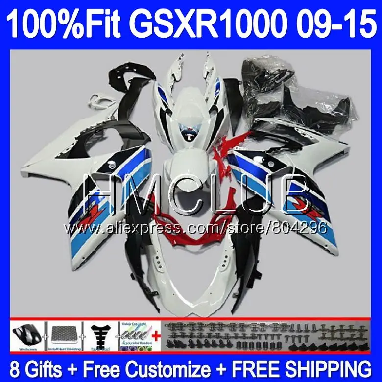 

Обтекатель для SUZUKI GSX-R1000 GSXR 1000 09 10 11 12 13 15 36HM.6 GSX R1000 K9 GSXR1000 2009 2010 2011 2012 2014 2015 белый черный