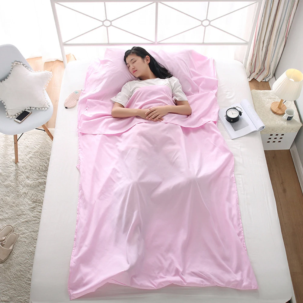 Портативный одноместный спальный мешок для отелей изолирующий лайнер