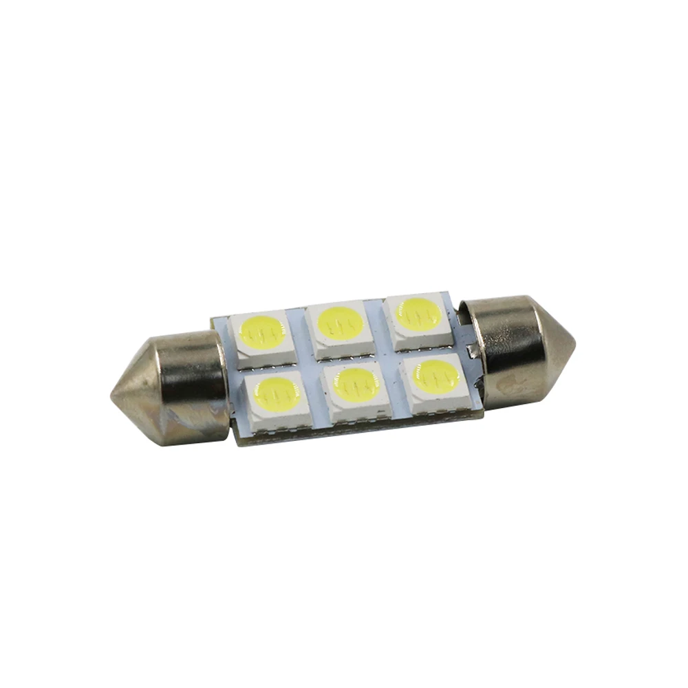 YSY 500x Белый 31 мм 36 39 41 Festoon 5050 SMD 6 LED C5W автомобильный Led интерьер автомобиля Купол