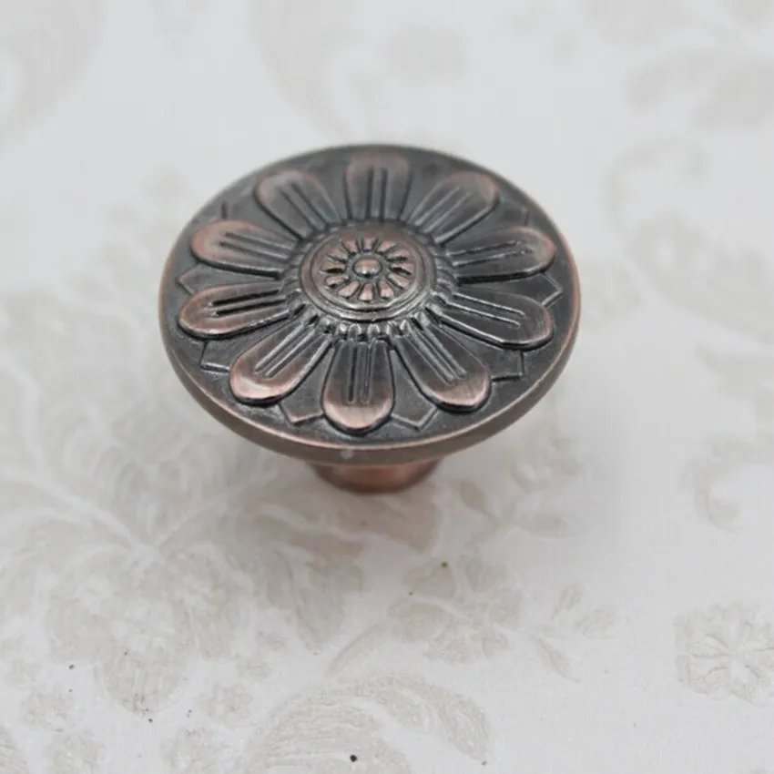 32 мм Бронзовый кухонный шкаф рукоятки в античном стиле медный ящик медные