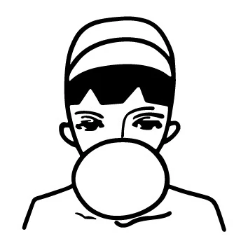 Новый дизайн шапка в стиле старой школы из жвачки с пузырьками наклейка на