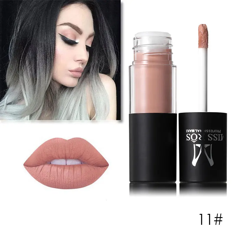Бархатная матовая жидкость цвета MISS ROSE 12 видов цветов нюд Увлажняющая губная