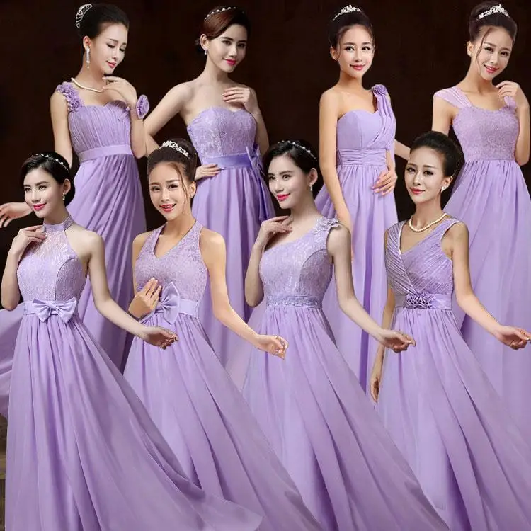 Летнее Длинное платье Vestidos милое шифоновое подружки невесты цвета шампанского с