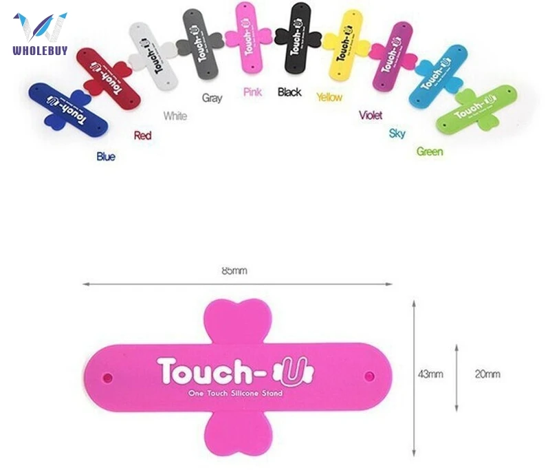 500 шт./лот Mini Touch U One силиконовая подставка кольца на палец универсальный