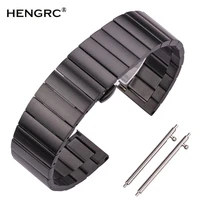high quality stainless steel watchbands bracelet 16mm 18mm 20mm 22mm silver black metal watch band strap fit for huawei gear s3